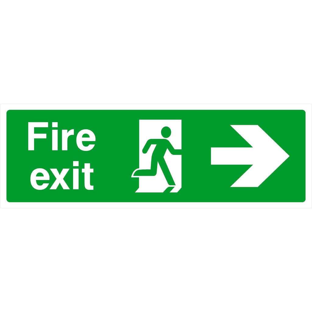 Fire Exit Sign | Right Arrow - The Sign Shed