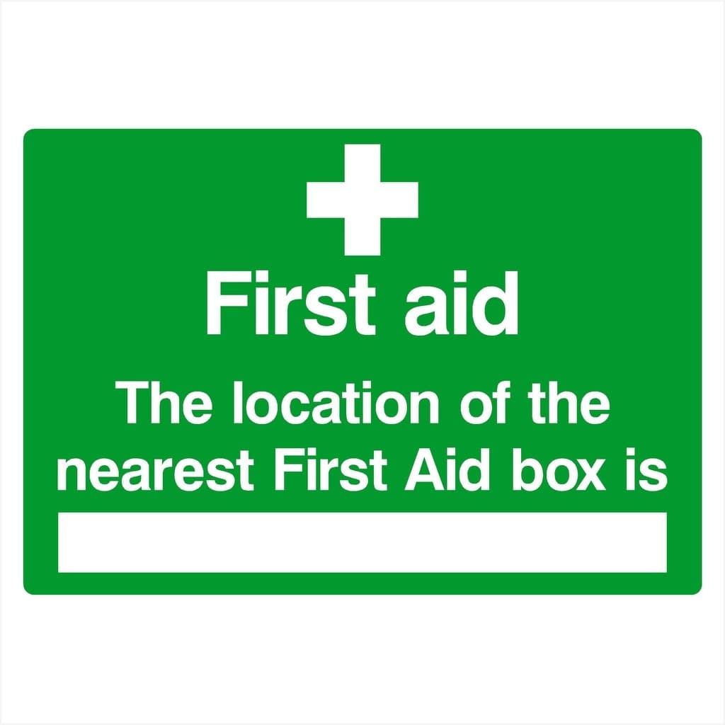 First Aid Box Locator Sign - The Sign Shed