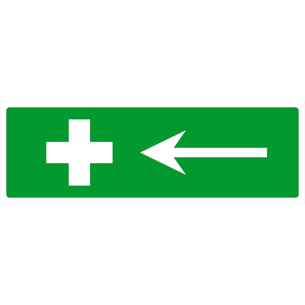 First Aid Sign Left Direction Arrow - The Sign Shed