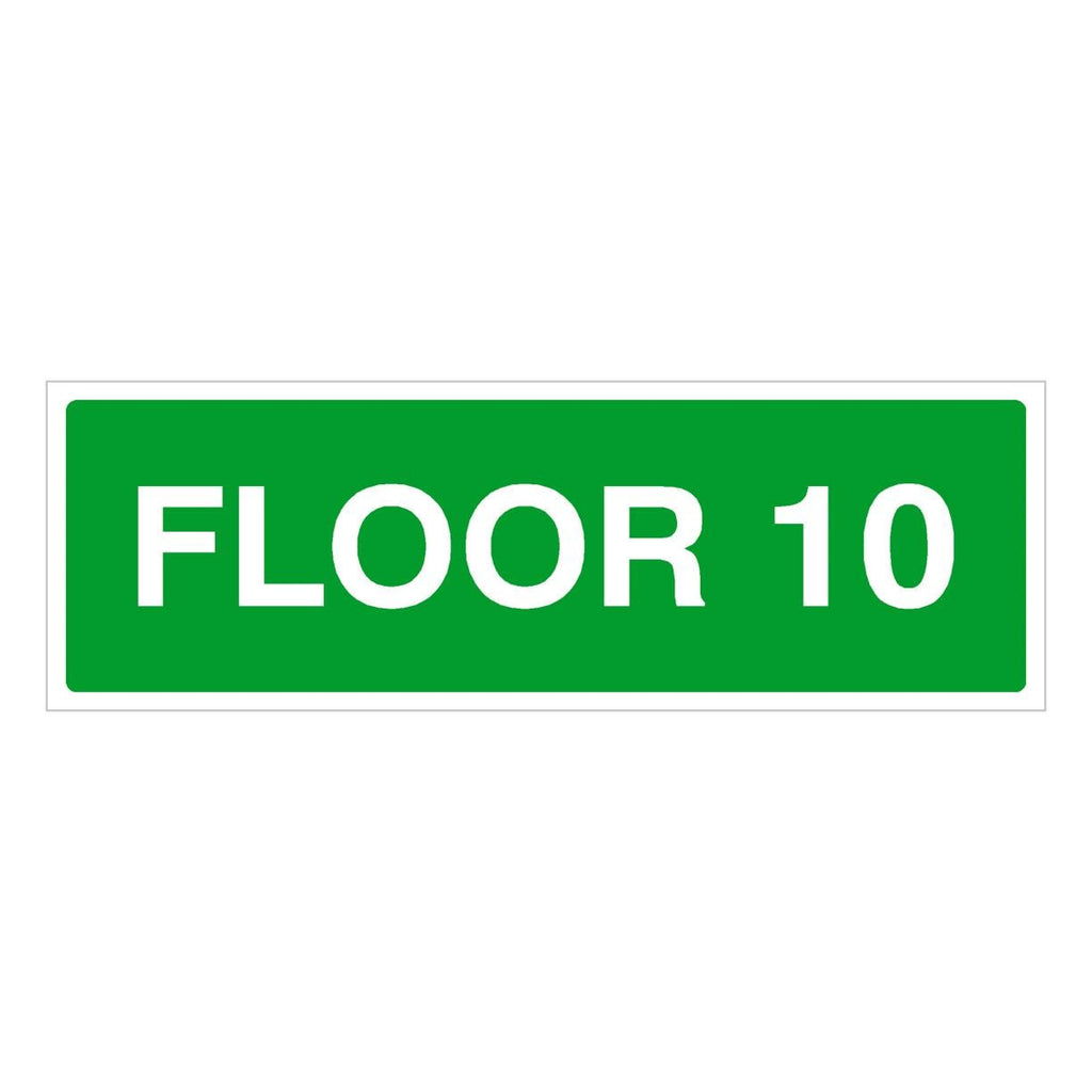 Floor 10 Identification Sign - The Sign Shed