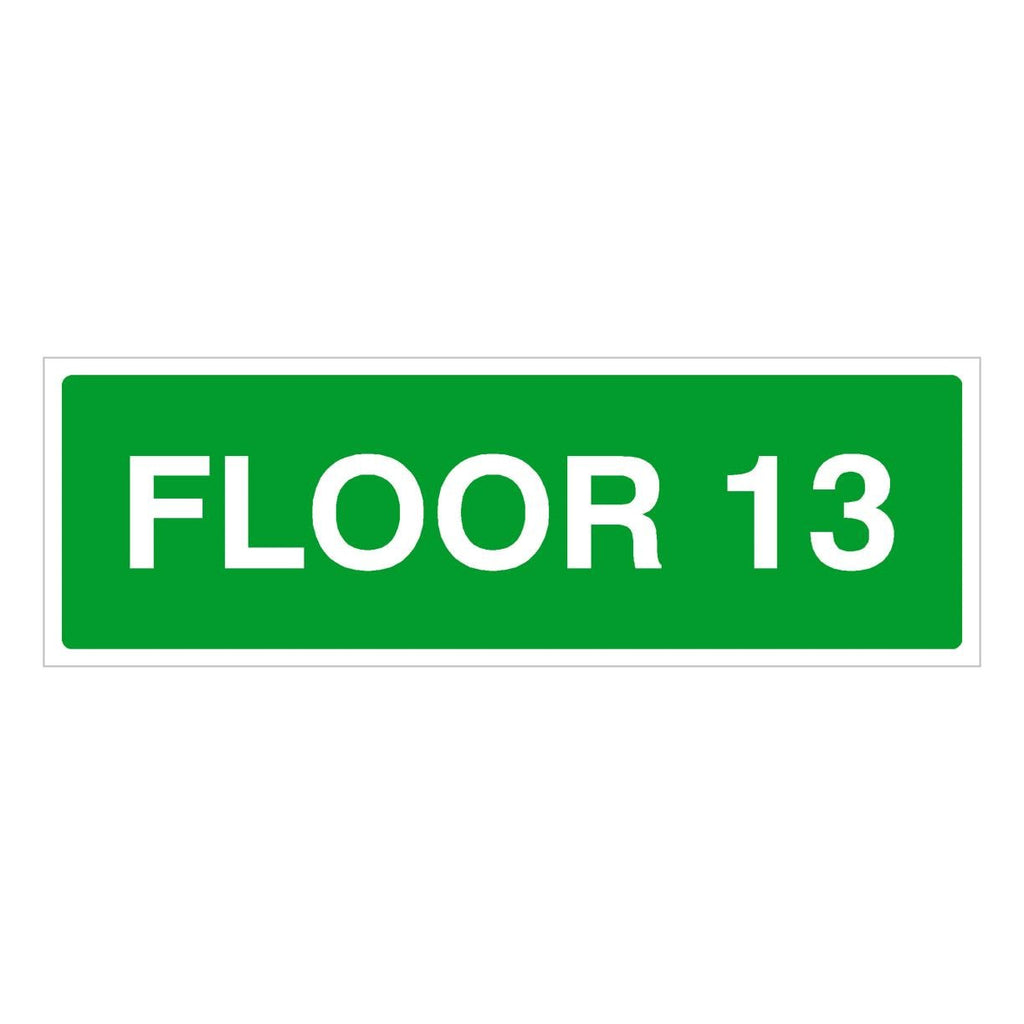 Floor 13 Identification Sign - The Sign Shed