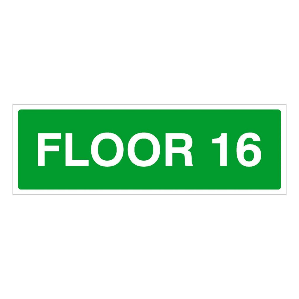 Floor 16 Identification Sign - The Sign Shed