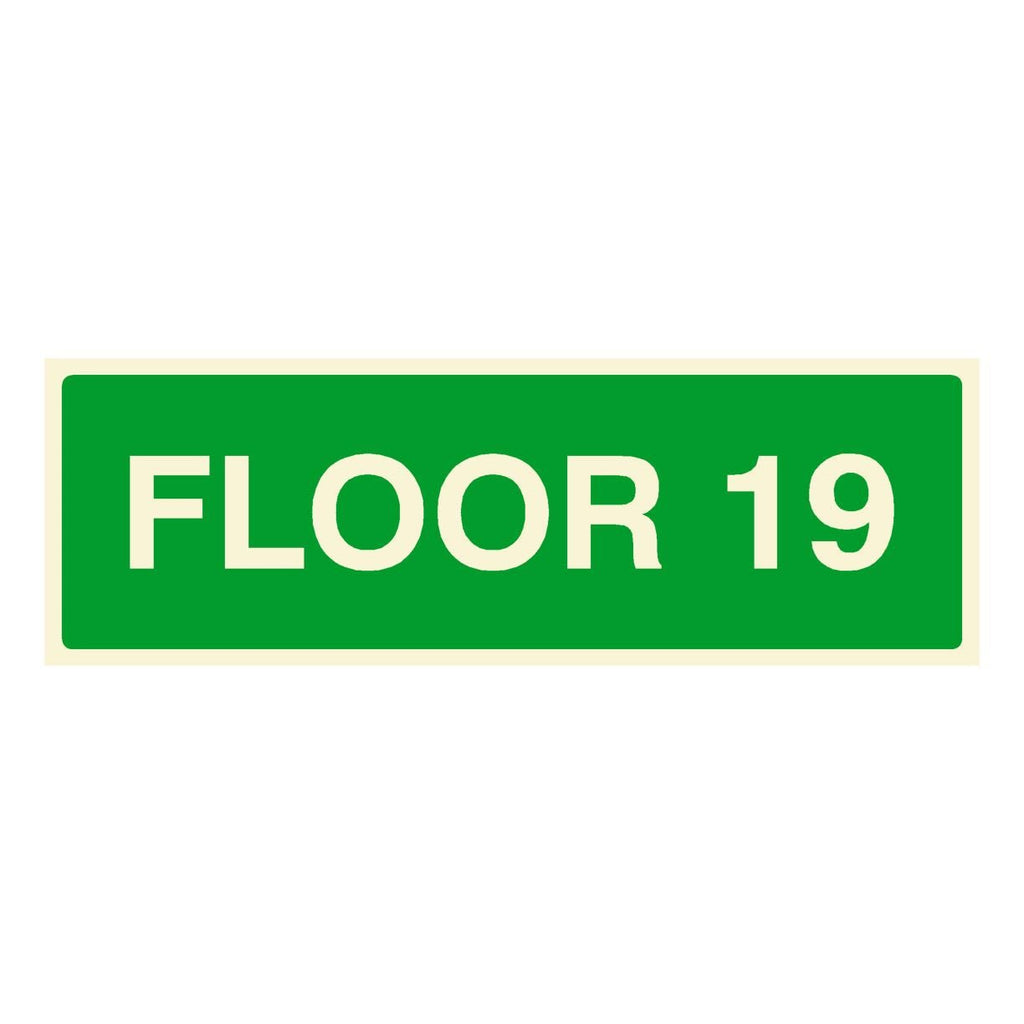 Floor 19 Identification Sign - The Sign Shed