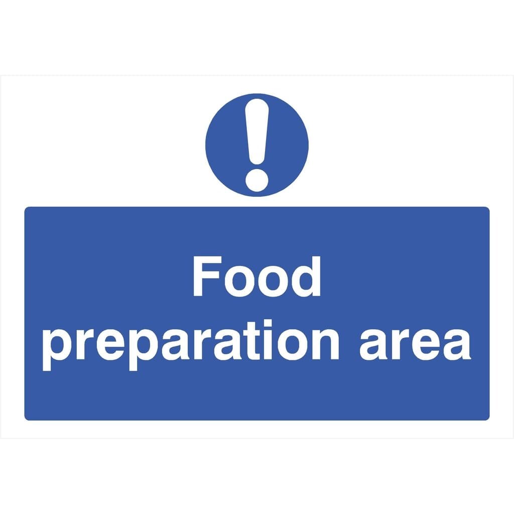 Food Preparation Area Sign - The Sign Shed