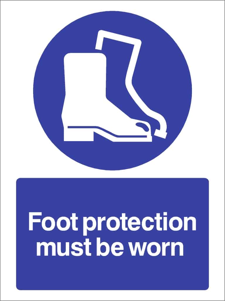 Foot Protection Must Be Worn Sign - The Sign Shed