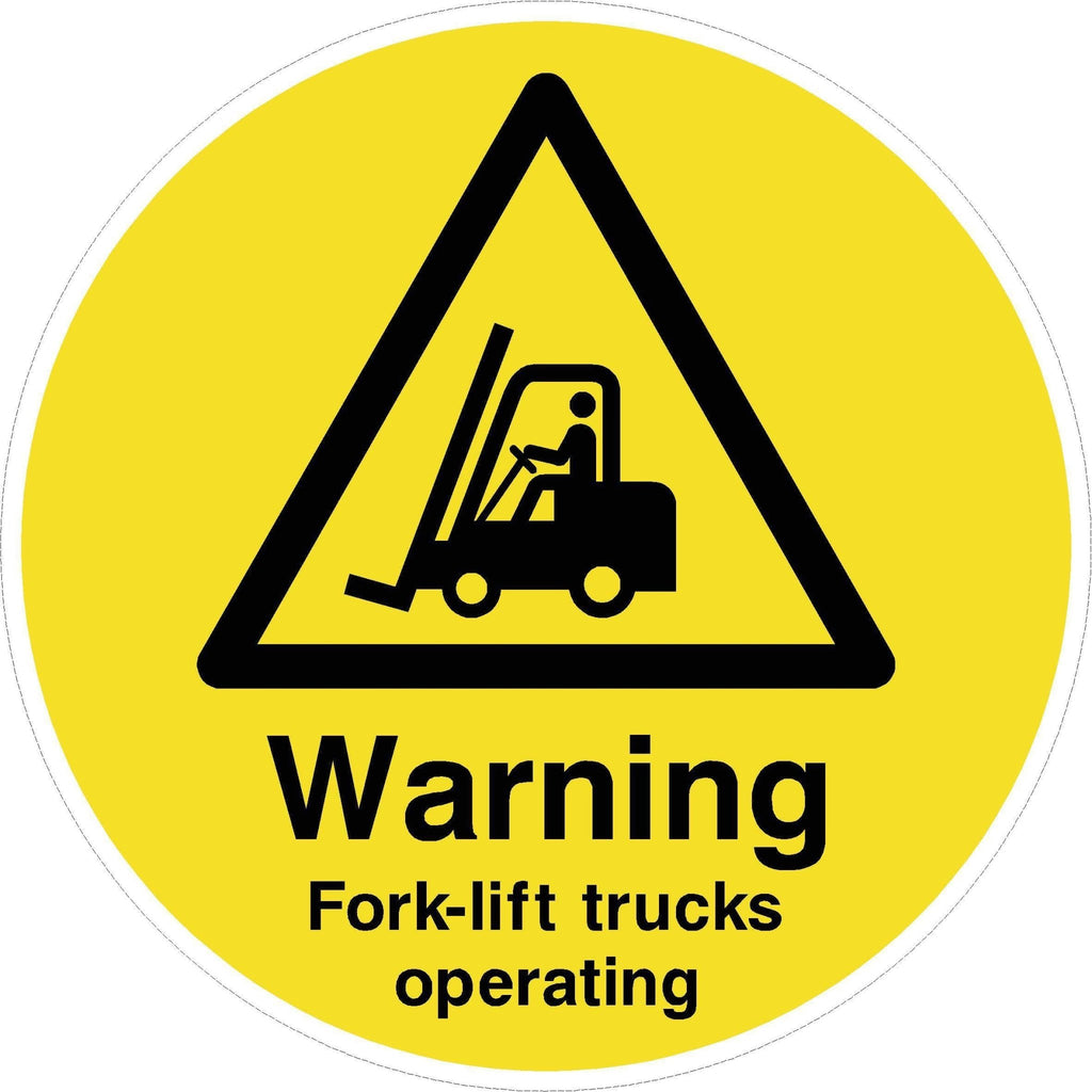 Forklifts Operating Floor Sticker - The Sign Shed