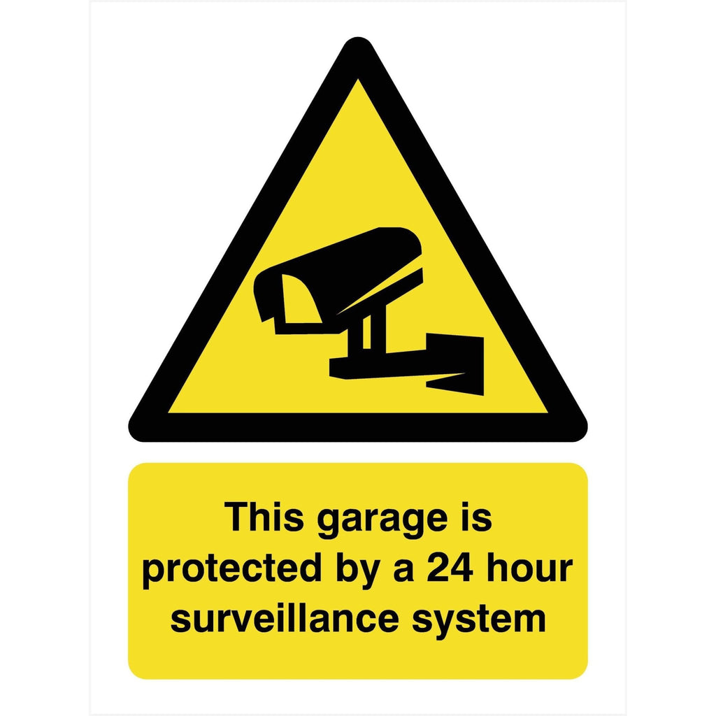 Garage Protected By CCTV Sign - The Sign Shed