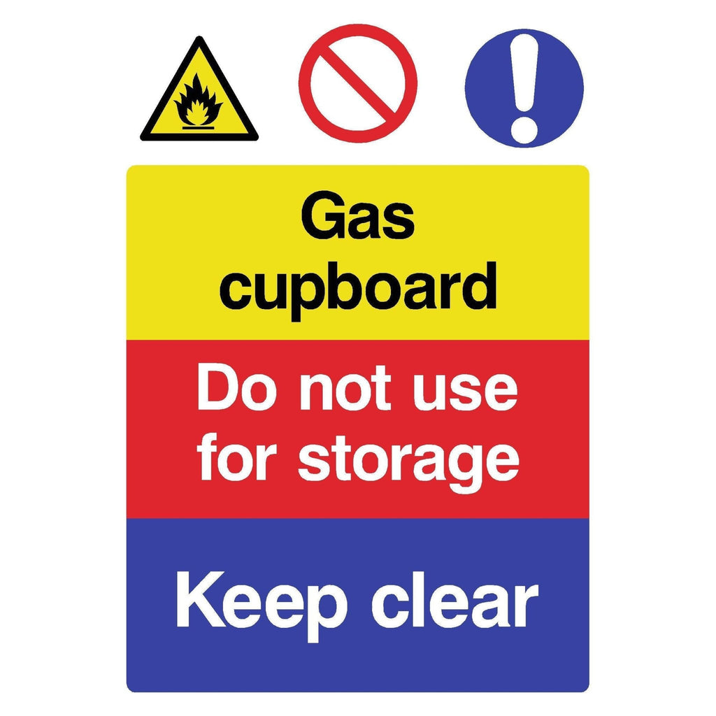 Gas Cupboard Warning Sign - The Sign Shed