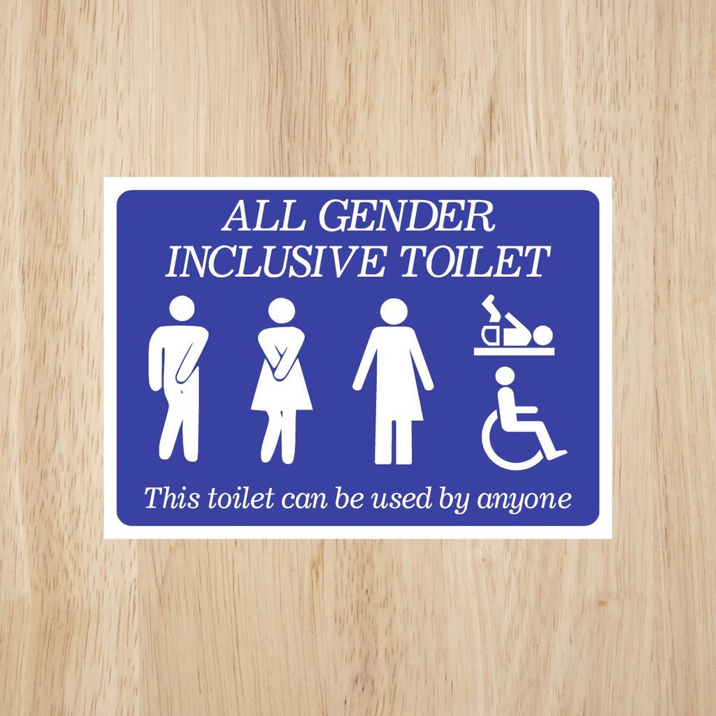 Handmade Inclusive Signs Inclusive Toilet Sign – UK Safety & Equality Compliant