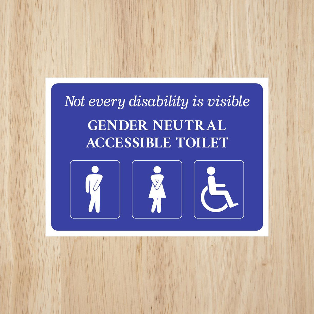 Gender Neutral Accessible Toilet Sign - The Sign Shed