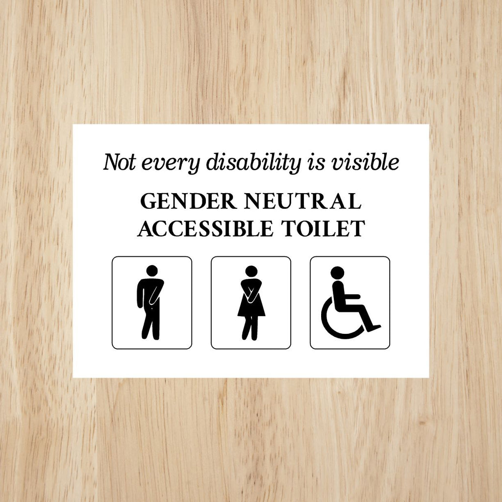 Gender Neutral Accessible Toilet Sign - The Sign Shed