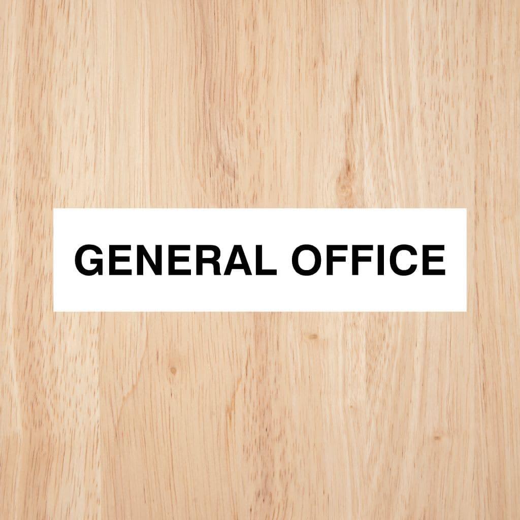 General Office Sign CAPS - The Sign Shed