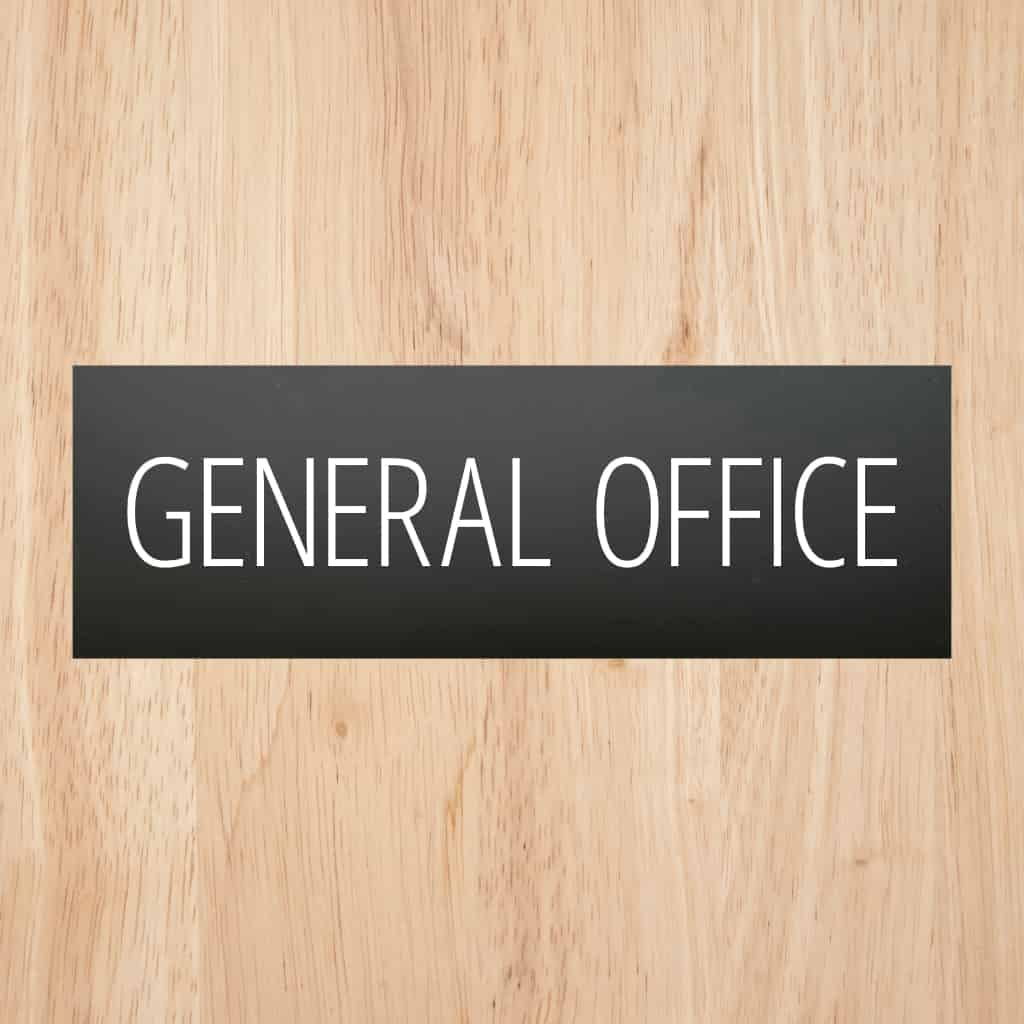 General Office Sign Midnight Black Landscape - The Sign Shed