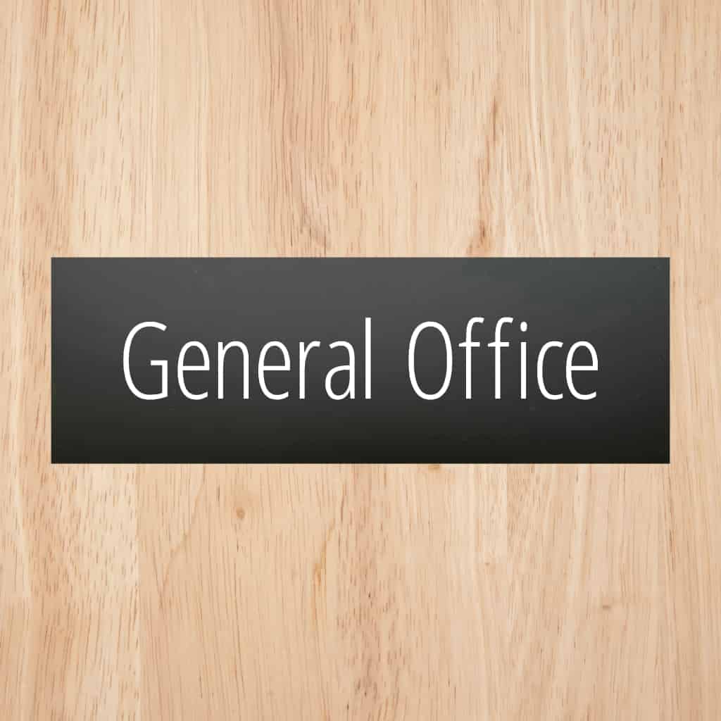 General Office Sign Midnight Black Landscape - The Sign Shed
