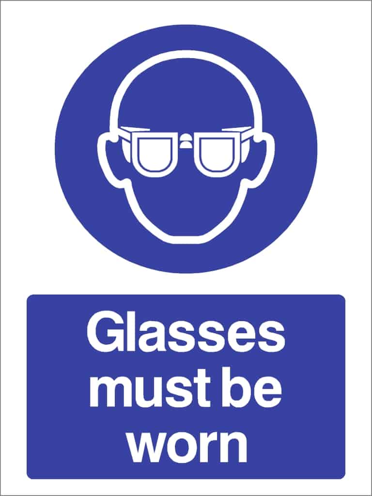 Glasses Must Be Worn Sign - The Sign Shed