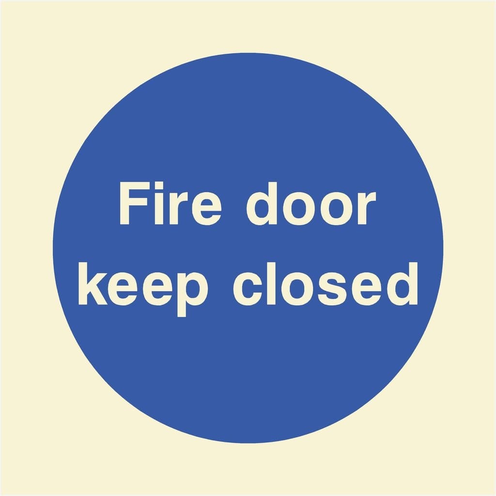 Glow Fire Door Keep Closed Sign - The Sign Shed