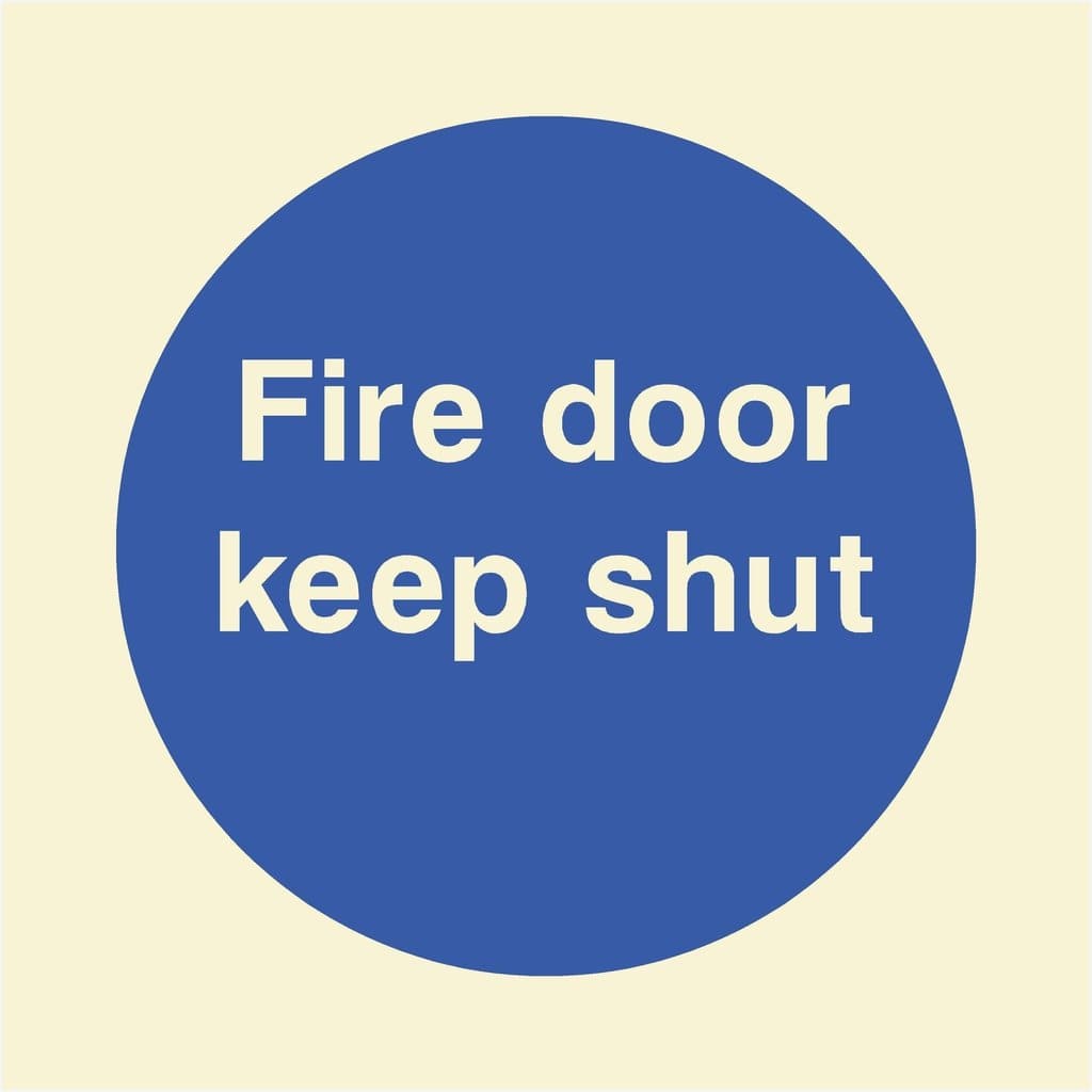 Glow In The Dark Fire Door Keep Shut Sign - The Sign Shed