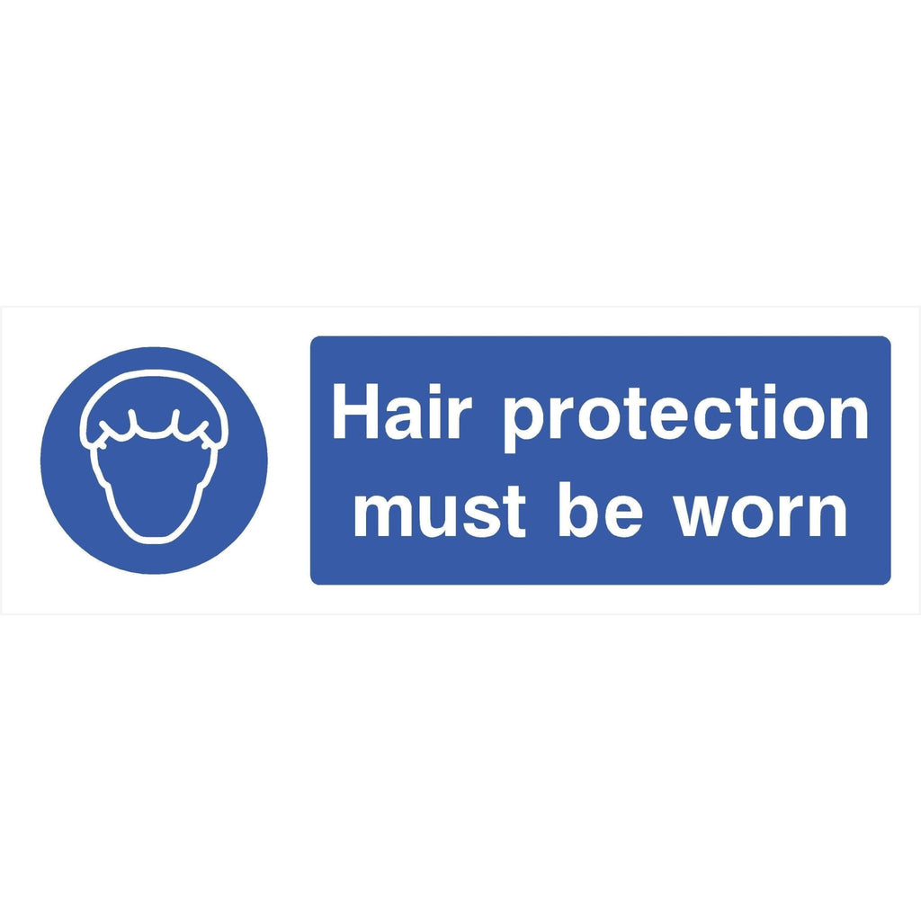 Hair Protection Must Be Worn Sign - The Sign Shed