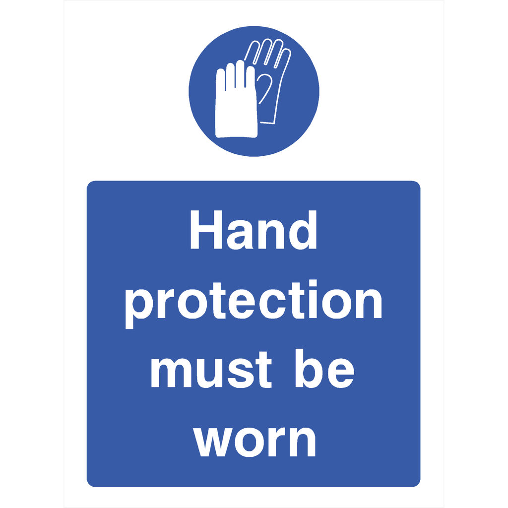 Hand Protection Must Be Worn Sign - The Sign Shed