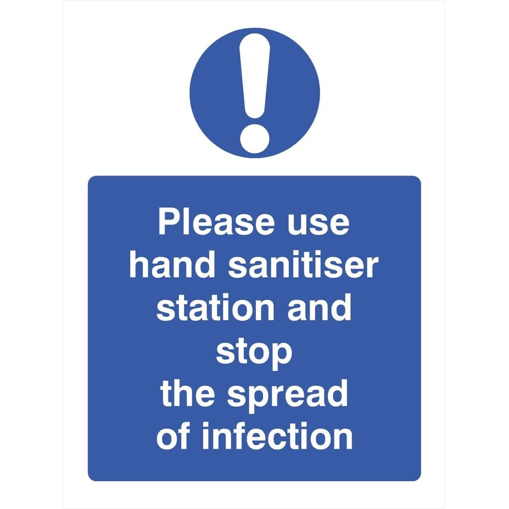 Hand Sanitiser Station Stop Spread Infection Sign - The Sign Shed