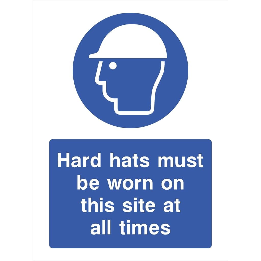 Hard Hats Must Be Worn Sign - The Sign Shed