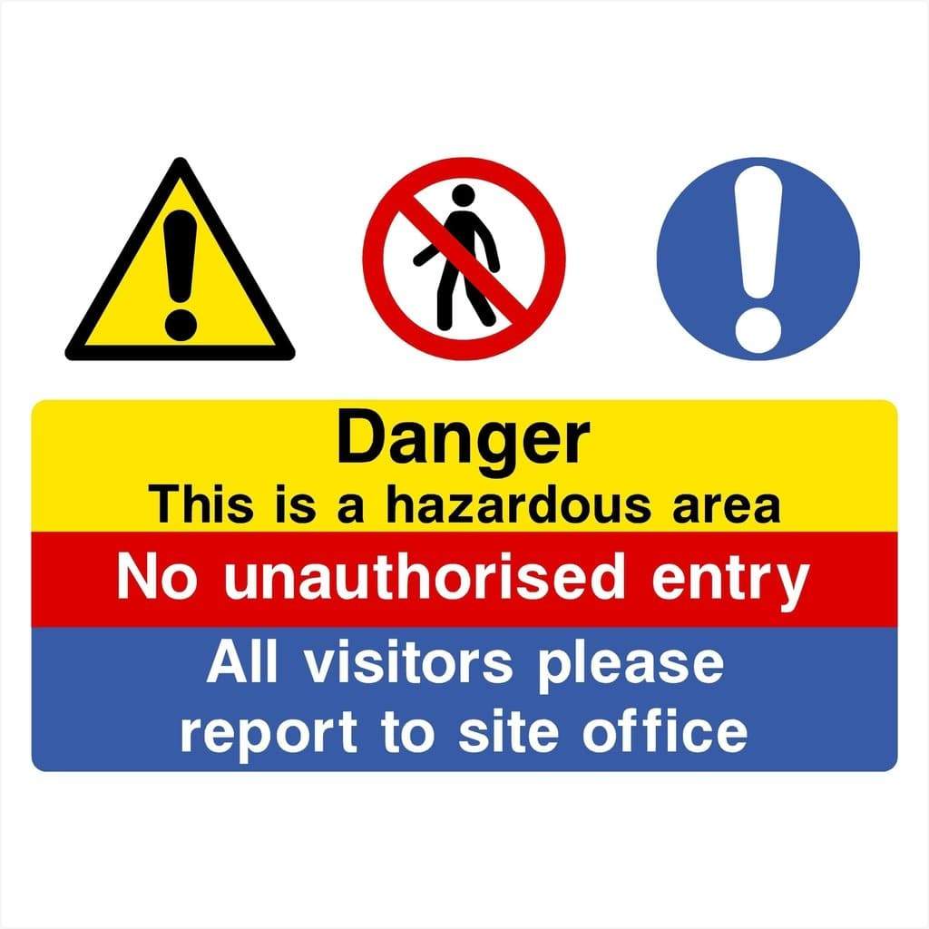 Hazardous Area Sign - The Sign Shed