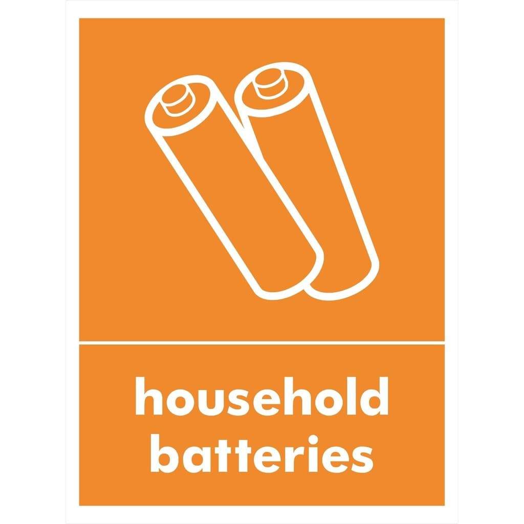 Household Batteries Recycling Sign - The Sign Shed