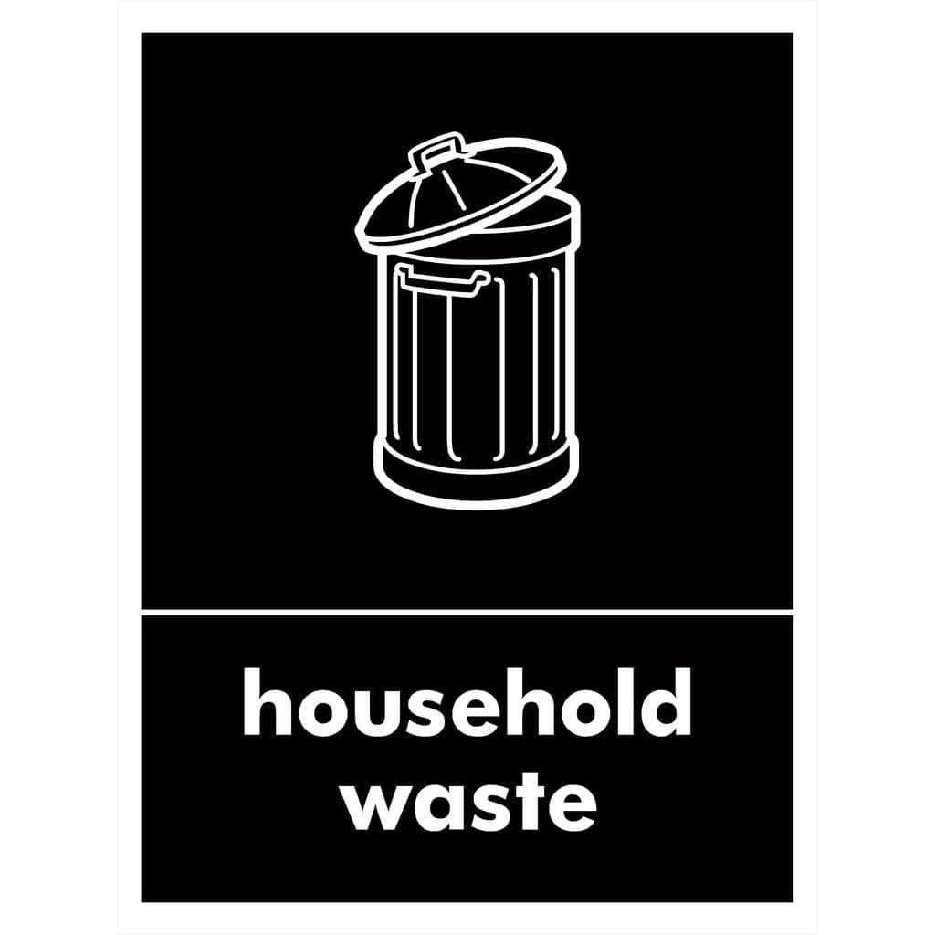 Household Waste Recycling Sign - The Sign Shed