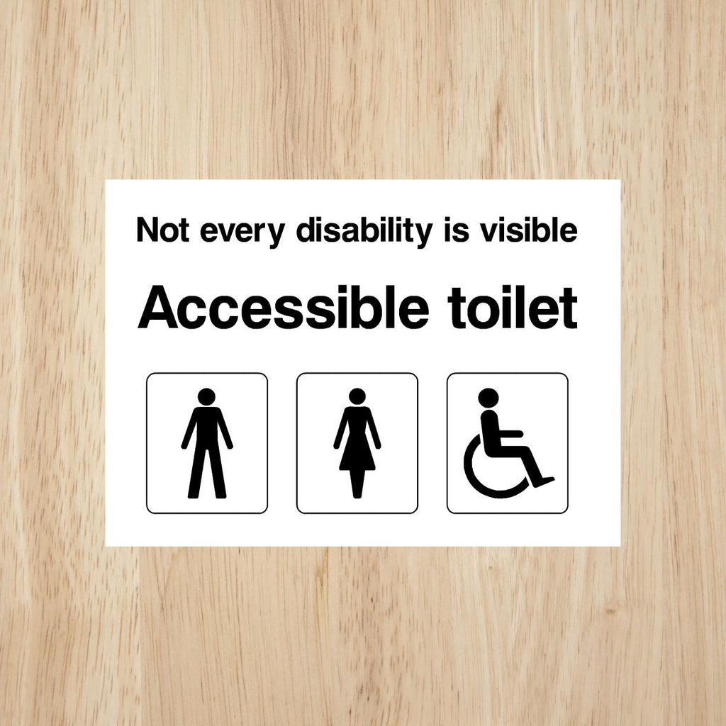 Inclusive Accessible Toilet Sign - The Sign Shed