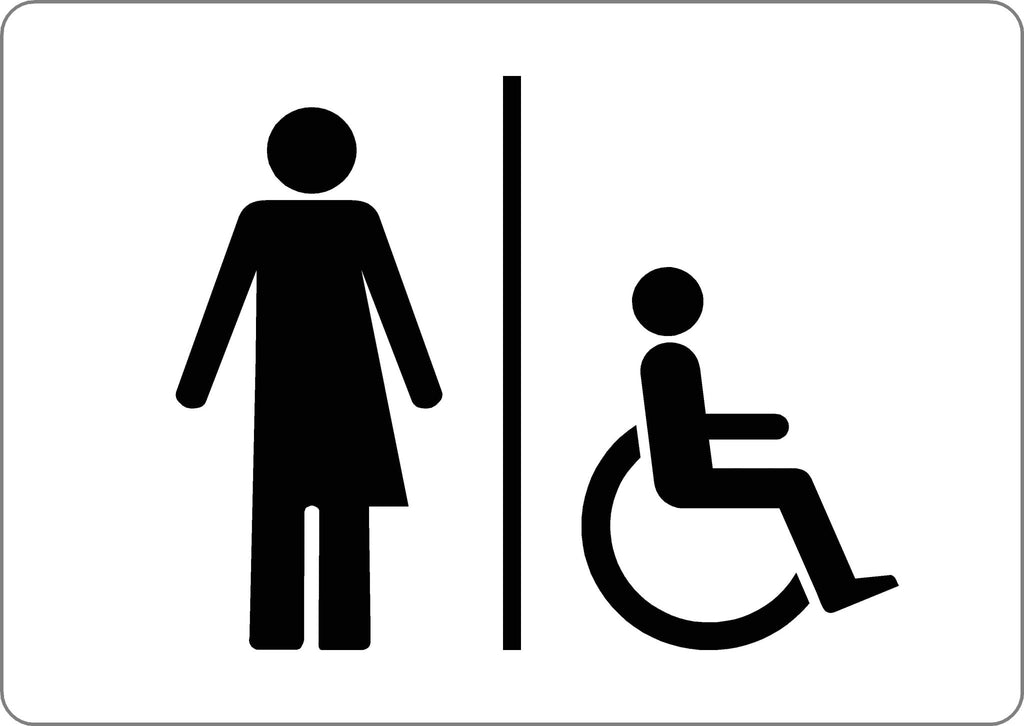 Inclusive Disabled Icon Toilet Sign - The Sign Shed