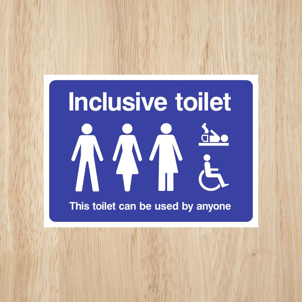 Inclusive Toilet Sign - The Sign Shed