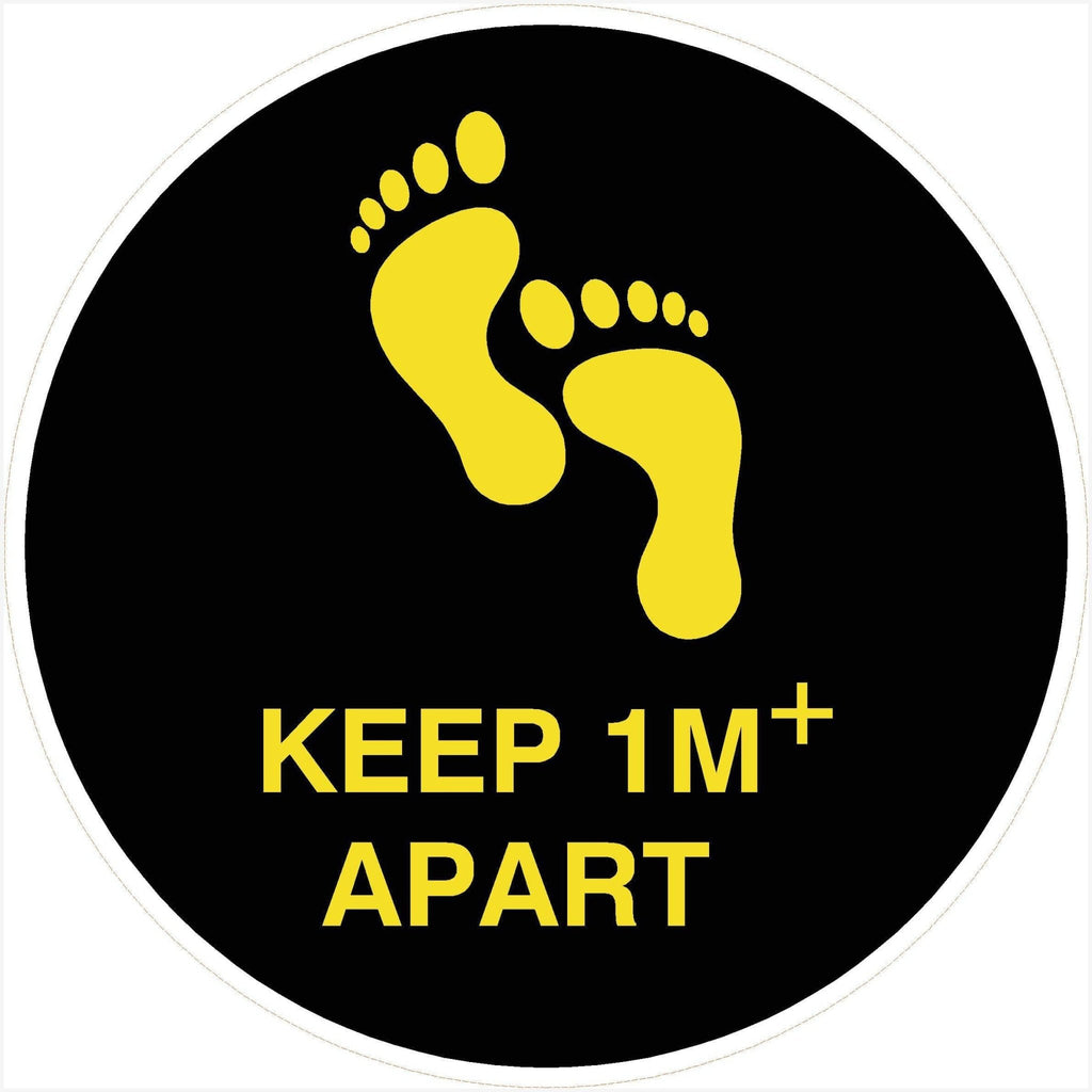 Keep 1 Metre Apart Social Distancing 1m Floor Sticker - The Sign Shed