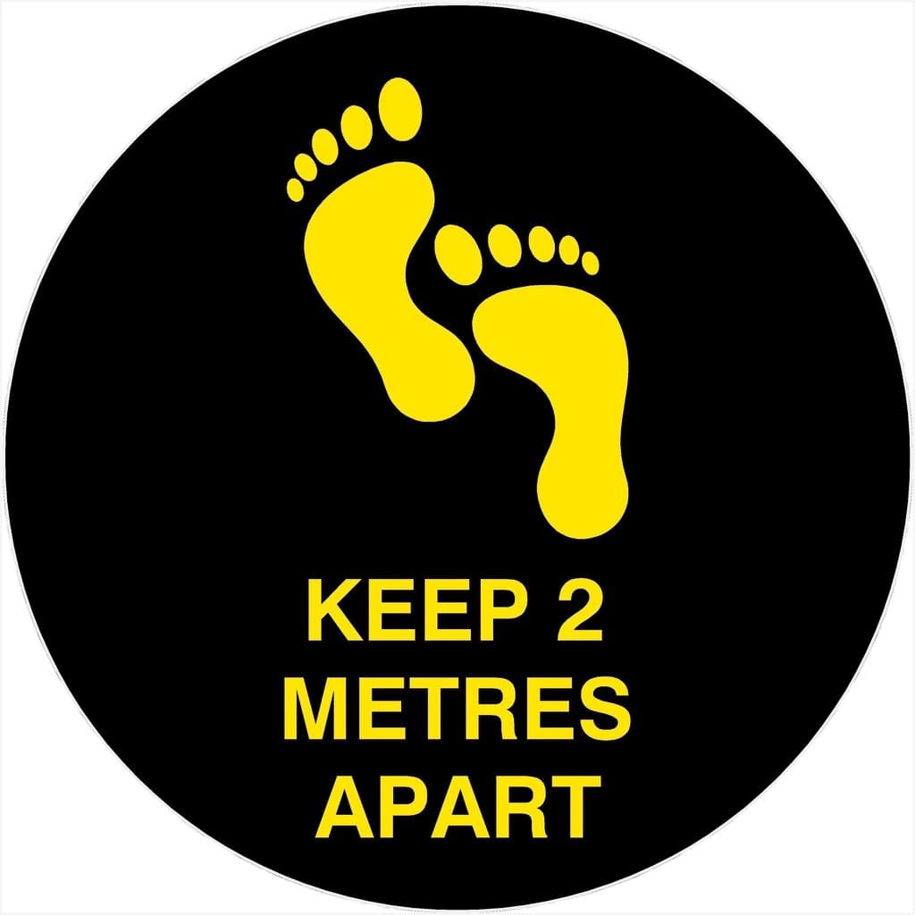 Keep 2 Metres Apart Social Distancing Floor Sticker - The Sign Shed