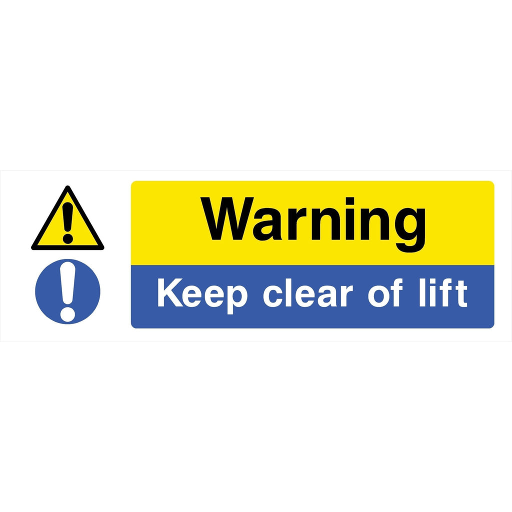 Keep Clear Of Lift Sign - The Sign Shed