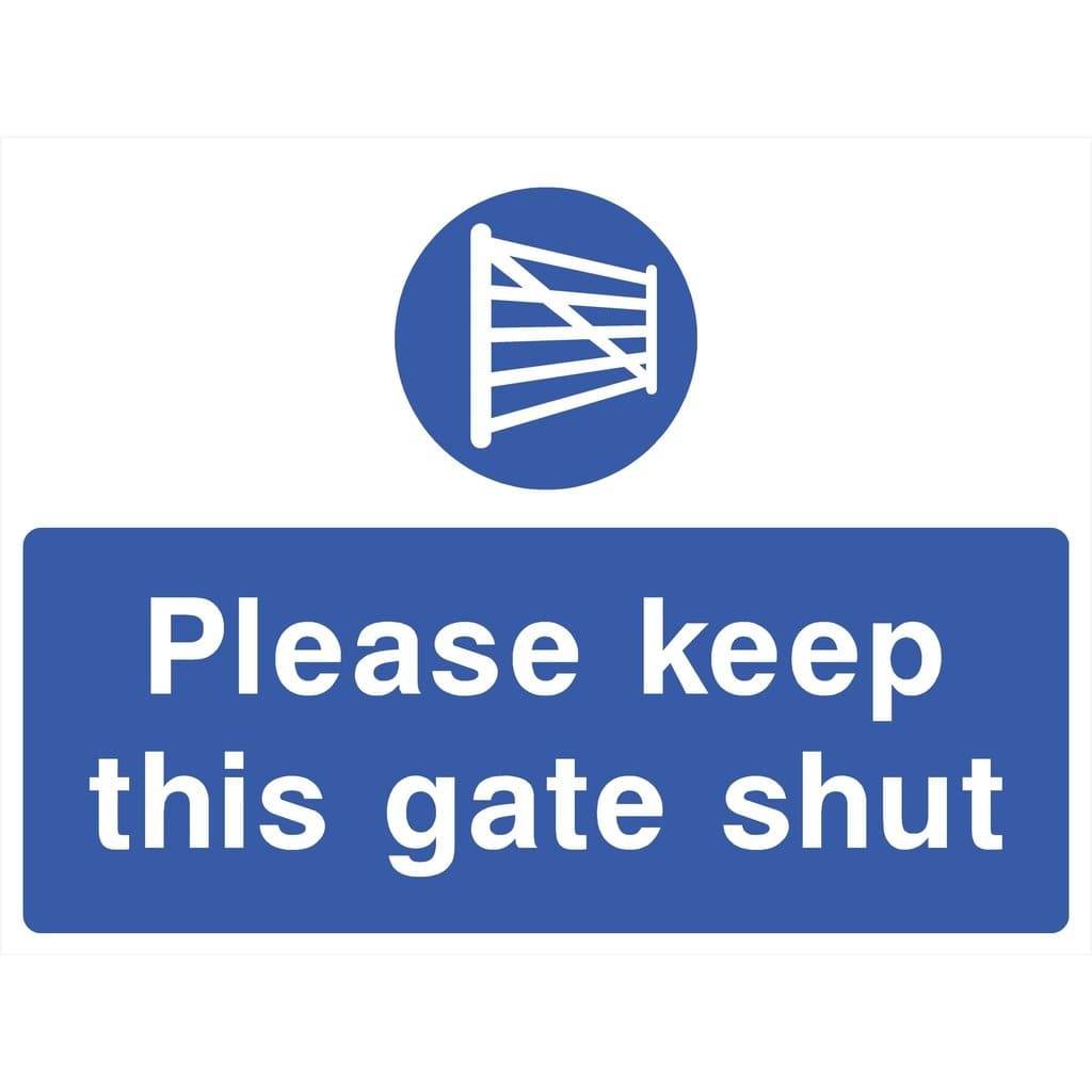 Keep Gate Shut Sign - The Sign Shed