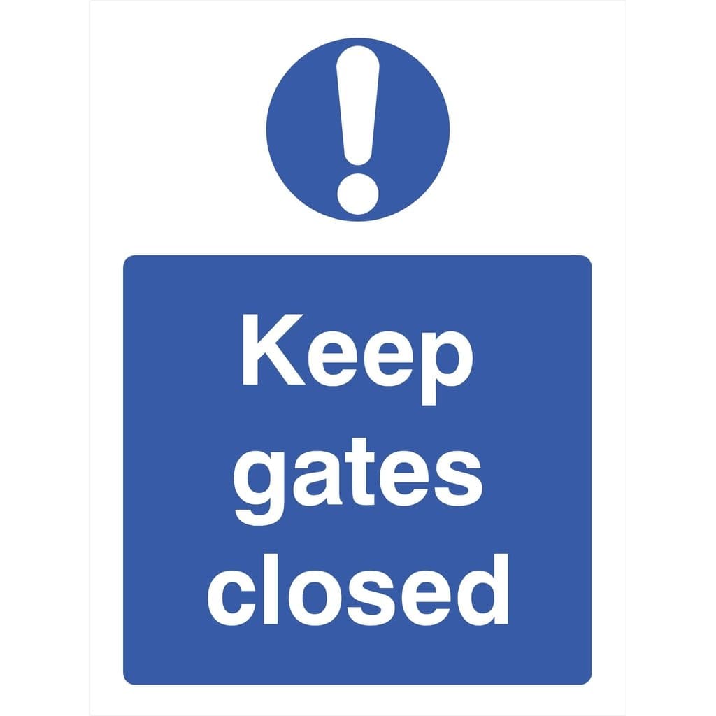 Keep Gates Closed Sign - The Sign Shed