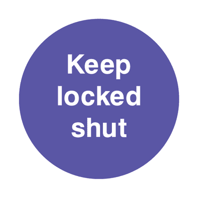 Keep Locked Shut Sign - The Sign Shed