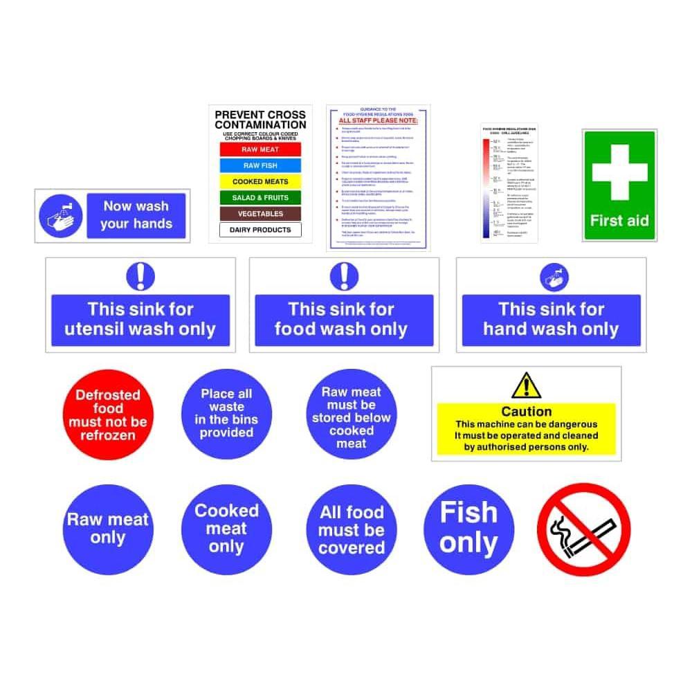 Kitchen Safety & Hygiene Sign Pack | Food Safety Sign – The Sign Shed