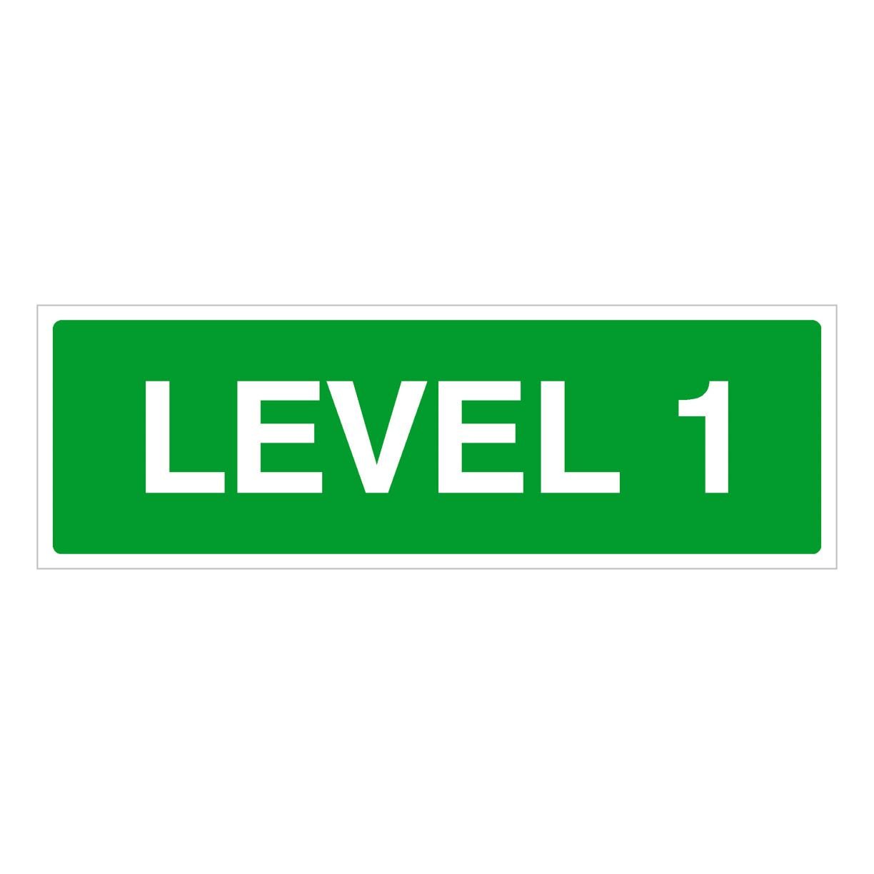 Level Id Code Sign Level 1 Floor Identification Sign