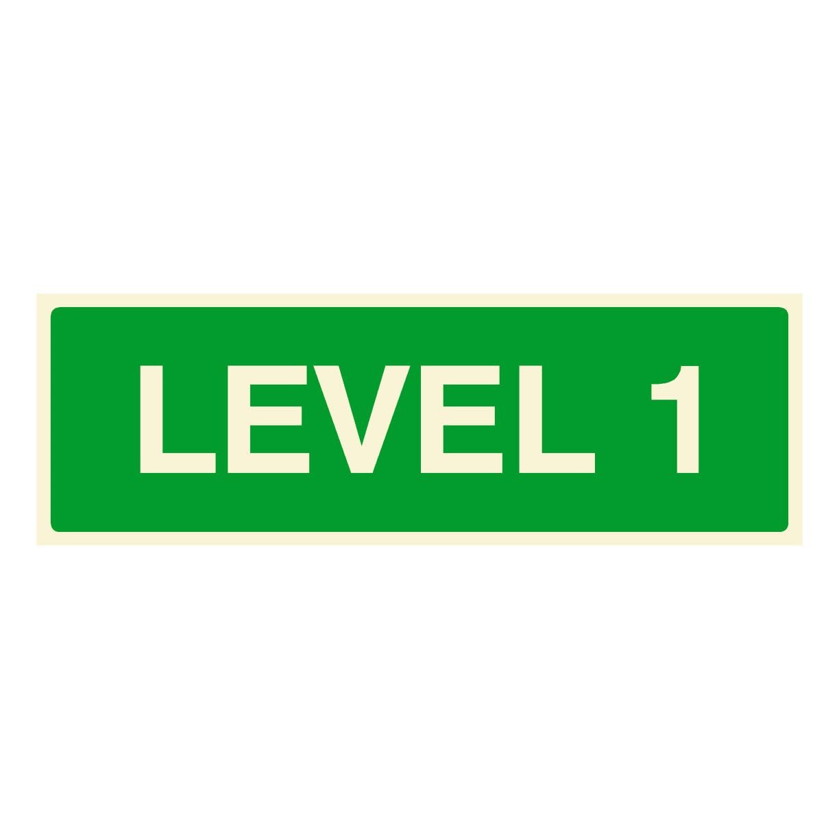 Level 1 Floor Identification Sign