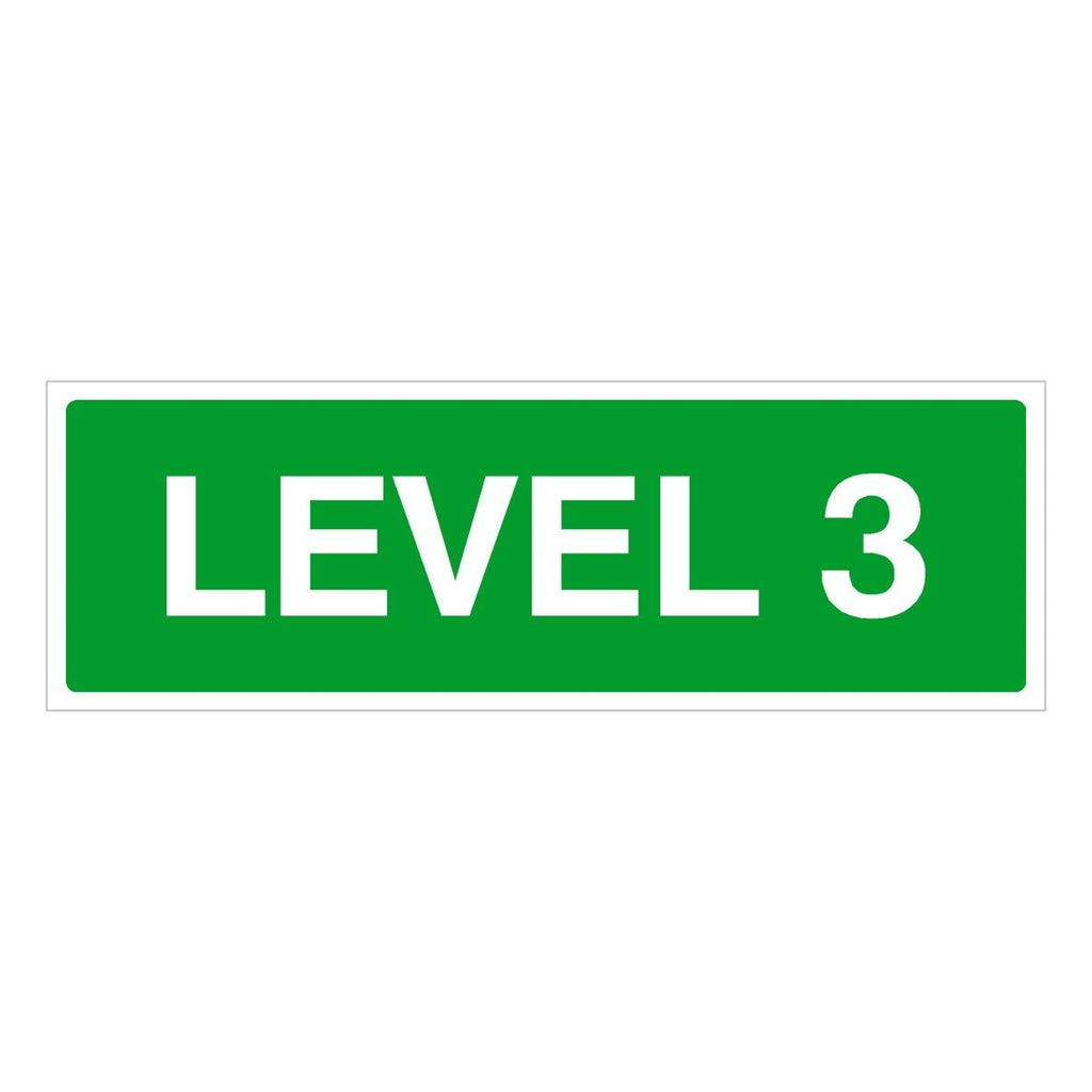 Level 3 Floor Identification Sign - The Sign Shed
