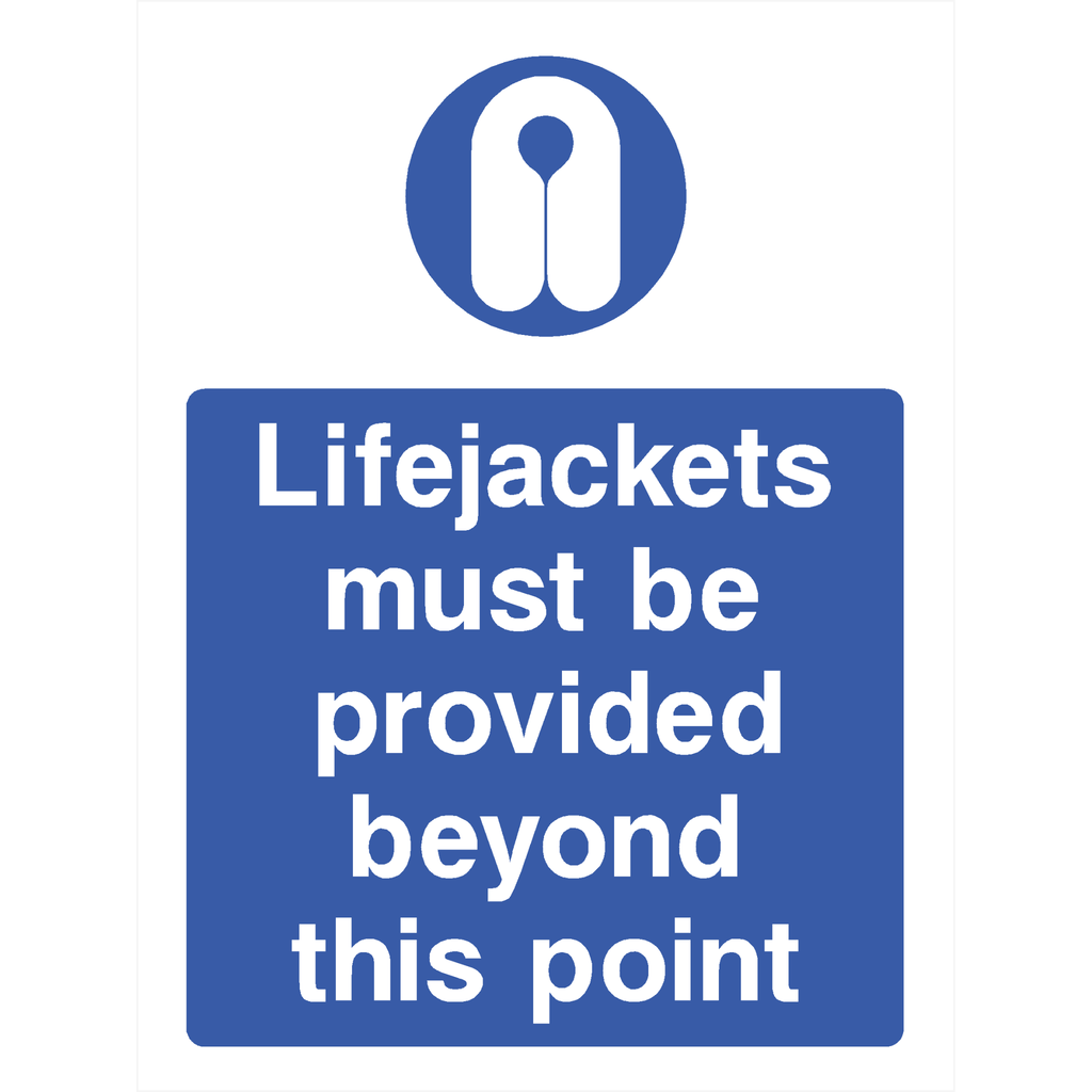 Lifejackets Must Be Provided Sign - The Sign Shed