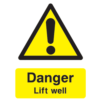 Lift Well Sign - The Sign Shed