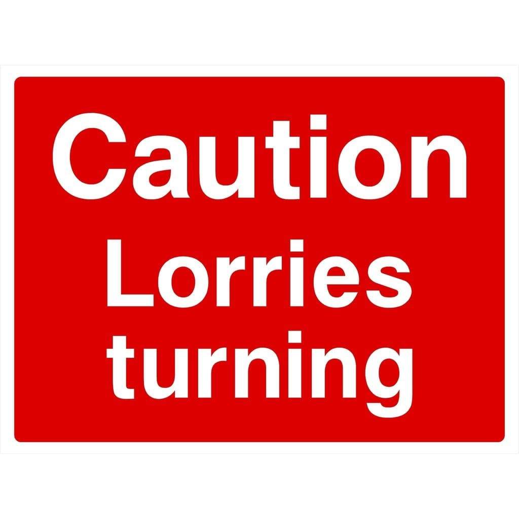 Lorries Turning Sign - The Sign Shed