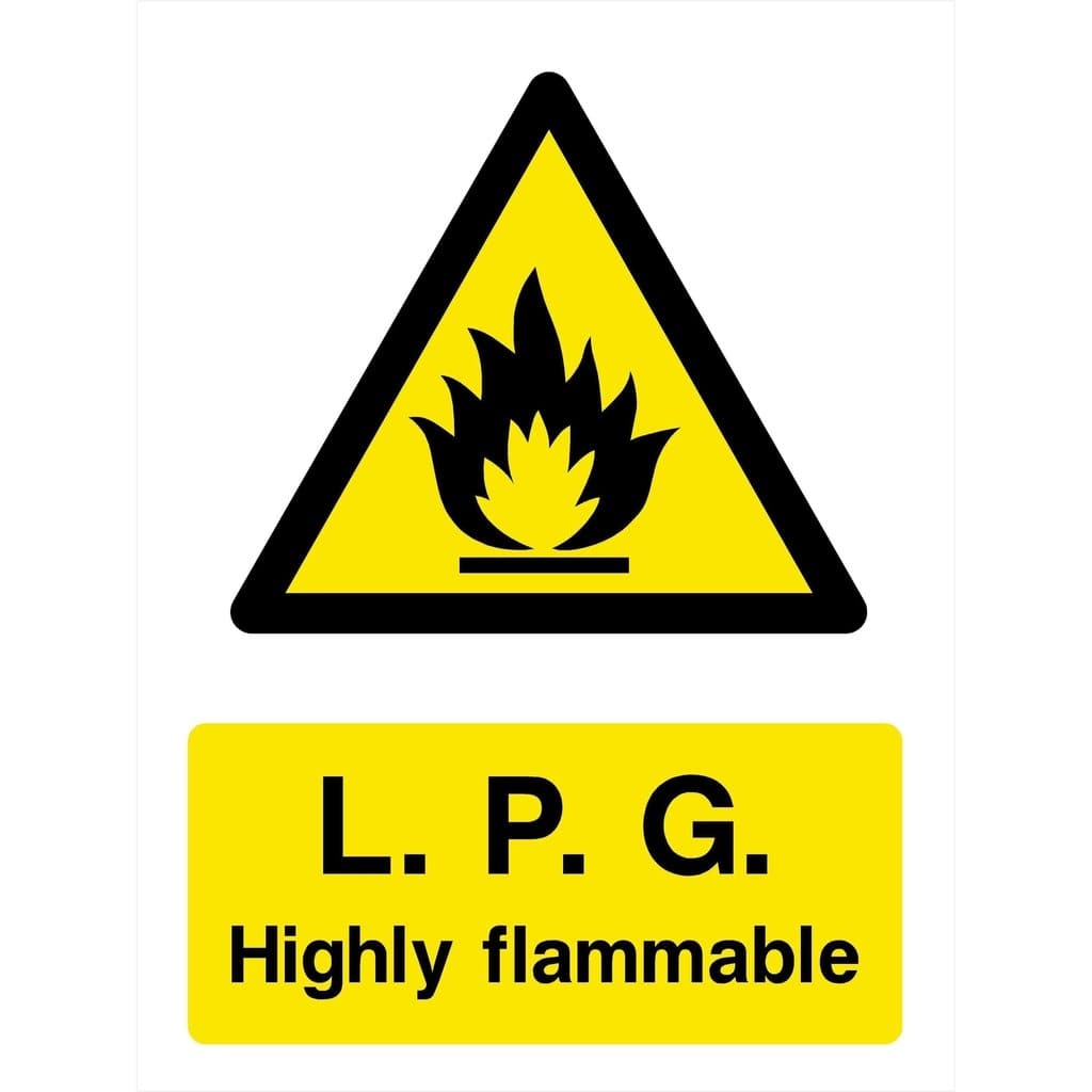 LPG Highly Flammable Warning Sign - The Sign Shed