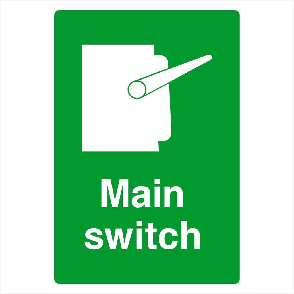 Main Switch Sign - The Sign Shed