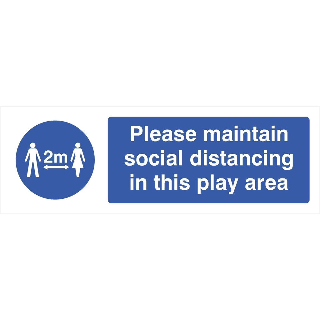 Maintain Social Distancing Play Area 2 Metre Sign - The Sign Shed