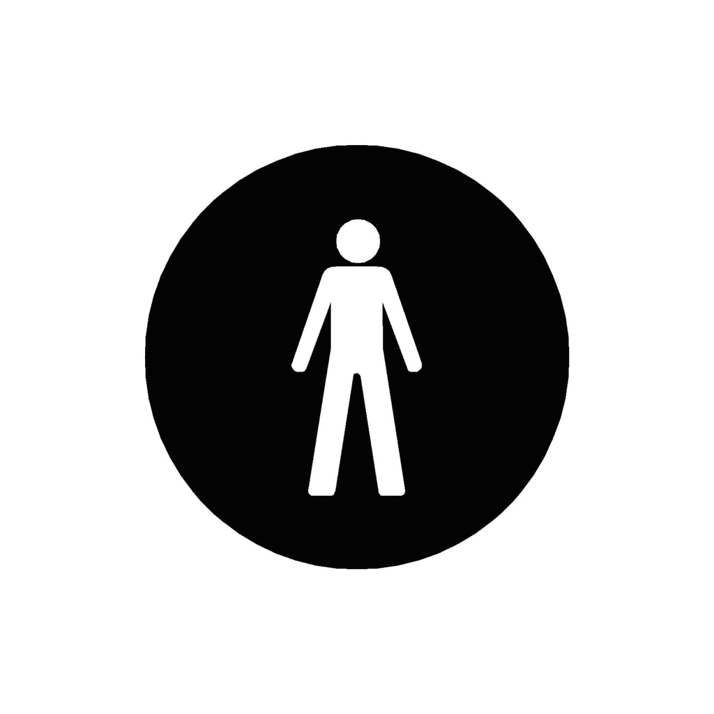 MALE Premium Black toilet door sign - The Sign Shed