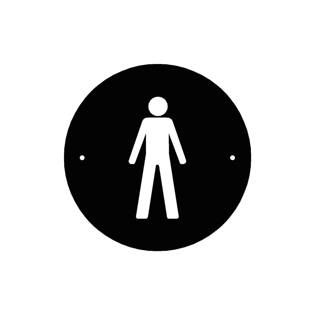 MALE Premium Black toilet door sign - The Sign Shed