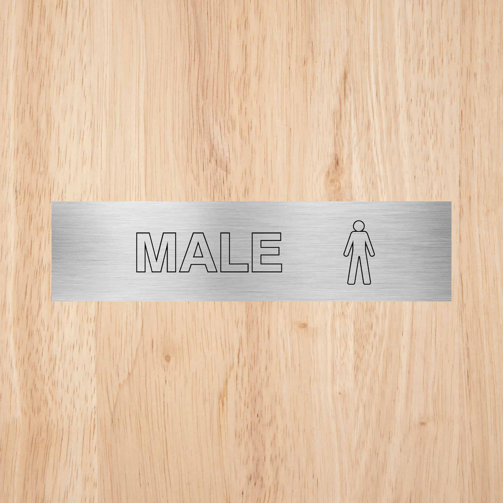 Male Toilet Standard Sign CAPS - The Sign Shed